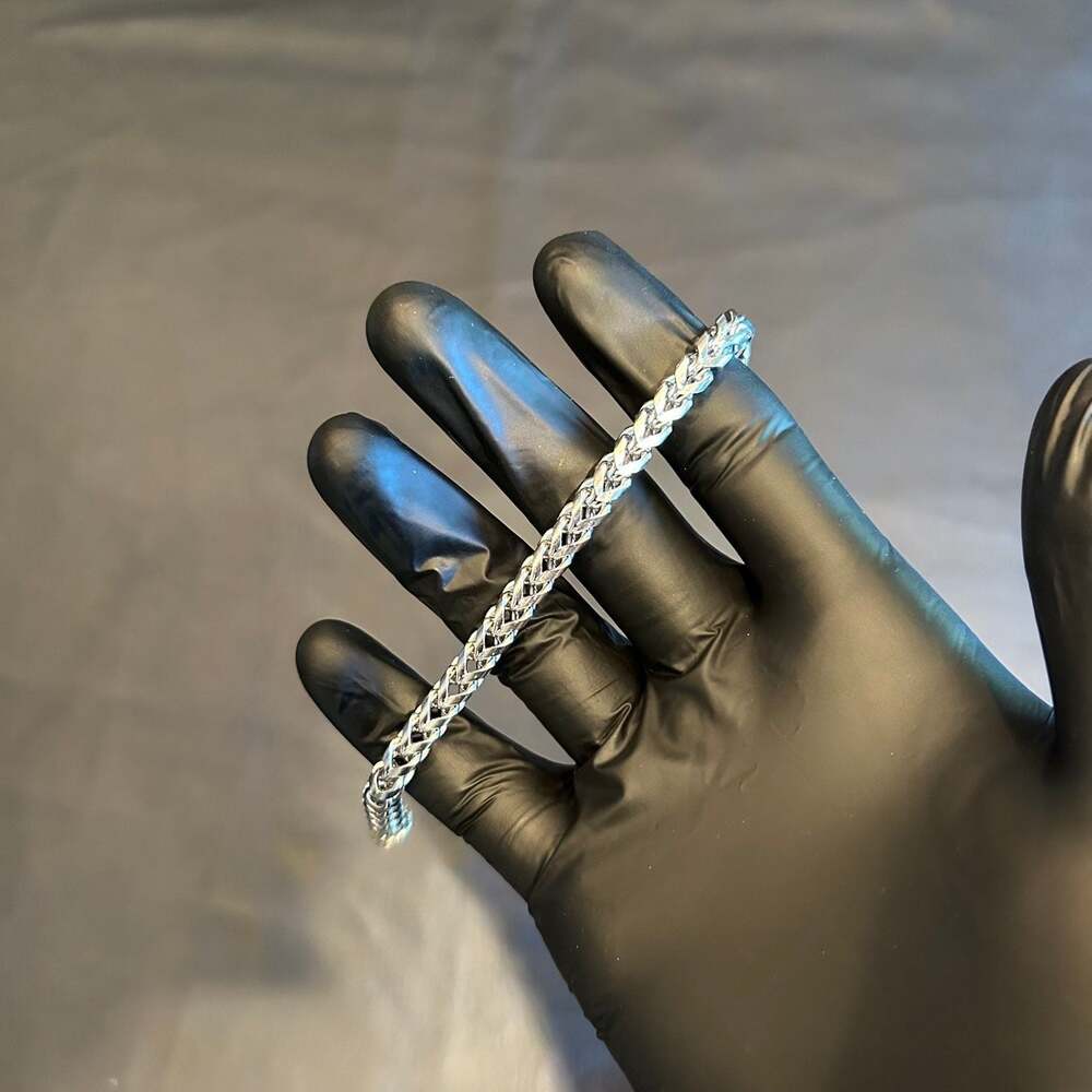 Brand New Silver 6mm Franco Bracelet 7 Inch